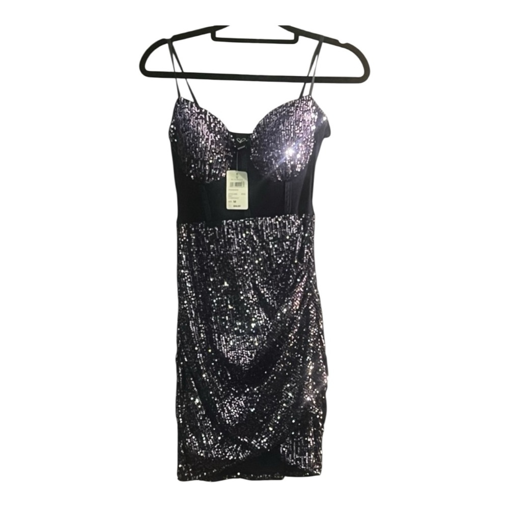 NWT Windsor Purple Sparkling Sequin Mini Dress